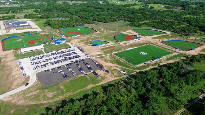 Pictured is an Arieal view of the Brian Crawford Memorial Sports Complex.