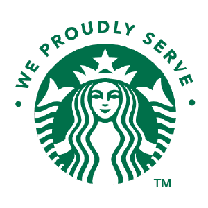 We Proudly Serve Starbucks